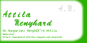 attila menyhard business card